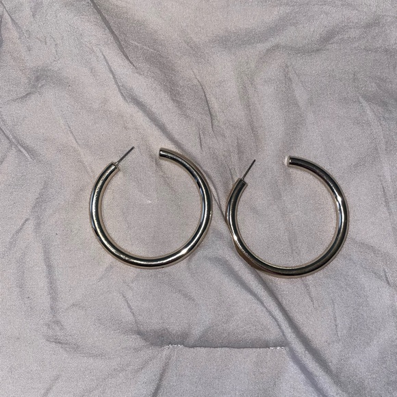 Faux Gold Hoops - Picture 2 of 2